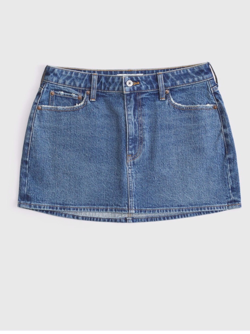 NWT Abercrombie Curve Love Mid Rise Denim Mini Skirt Size 29